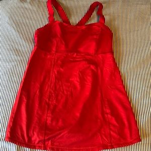 Lululemon red cross bank tank top
